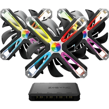 Zalman ZM-SF140A3 3*14CM Argb Ters Çark Fan Tasarımlı 3 Lü Fiyatı