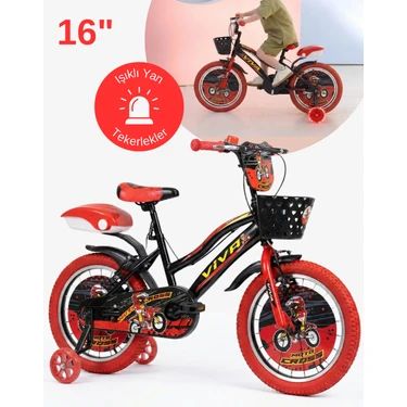 Mach 16 Jant Viva Işıklı Destek Tekerlekli Çocuk Bisikleti 4-7 Yaş Şişme Tekerlekli, Zil &