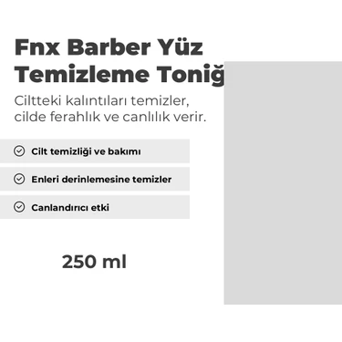 Fnx Barber Yüz Temizleme Toniği 250 ml Canlandırıcı Etki ile Fiyatı