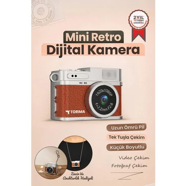 Torima Mini Dijital Kamera Selfie Video Vlog Kamerası Mini Anahtarlık 1080P CMR35