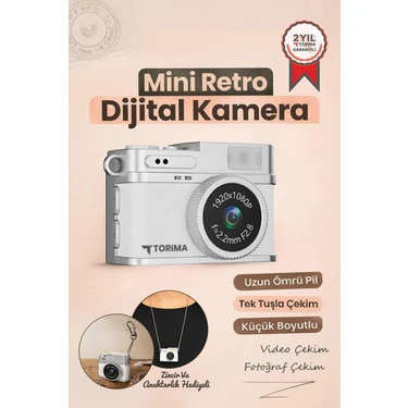 Torima Mini Dijital Kamera Selfie Video Vlog Kamerası Mini Anahtarlık 1080P CMR35