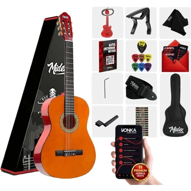 Midex CG-36OR Kaliteli 36 Inç 3/4 Juniur Çocuk Gitarı 8-12 Yaş Arası (Çanta Askı