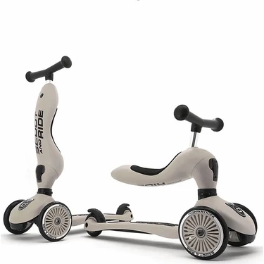 Scoot And Ride Highwaykick 1 Oturaklı Çocuk Scooter Açık Gri