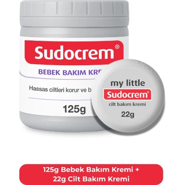 Sudocrem 125 gr Bebek Bakım Kremi + 22 gr Cilt Bakım Kremi Hassas Ciltler İçin Özel