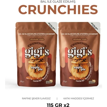 Gigis Food Bal Glazeli Rhodiola Tozlu Ceviz ve Elma Kurulu Atıştırmalık - Kuruyemiş ve Kuru Meyveli