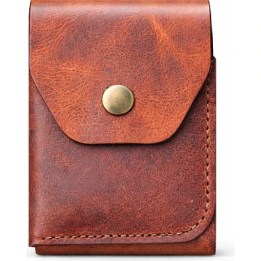 Bakani Leather El Yapımı Hakiki Deri Erkek Cüzdan – Çıtçıtlı Minimal Tasarım Kartlık Para