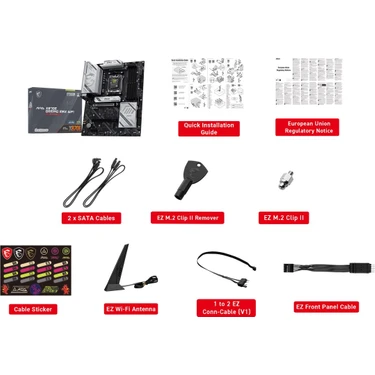MSI Msı MB Mag X870E Gamıng Max Wıfı Am5 Ddr5 8200MHZ(OC) 3x M.2  USB 40GBPS HDMI Dp 5g Lan Wıfı 7
