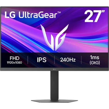 LG Ultragear™ G4 27" 27G440A-B 240Hz 1ms(GtG) IPS Pivot sRGB %99 (Tipik) HDMI 2.0 FHD Gaming