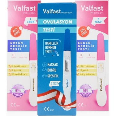 Valfast Hamilelik Planlama Seti - 5 Adet Ovulasyon (Yumurtlama) + 2 Adet Erken Gebelik