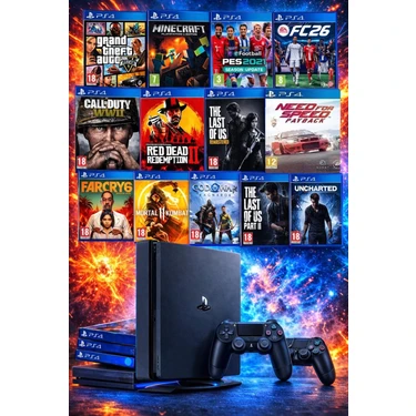 Sony Playstation 4 1 Tb Slim Kasa 13 Oyunlu Ürün 2 Adet V2 Fiyatı