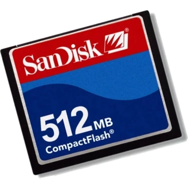 L'edoren SanDisk 512 MB Compact Flash Hafıza Kartı Yüksek Okuma/Yazma Hızı ve Uyumluluk