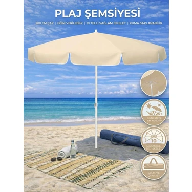 Form Outdoor Plaj Şemsiyesi ve Şemsiye Kazığı + Taşıma