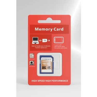 L'edoren 16 GB Secure Digital Sdhc Hafıza Kartı Yüksek Hızda Veri Transferi için Uyumlu