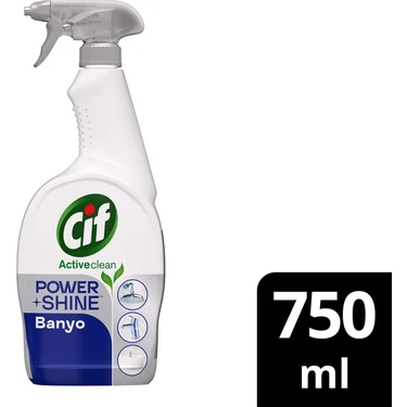 Cif Power & Shine Sprey Banyo İçin Temizleyici ve Kireç Çözücü 750