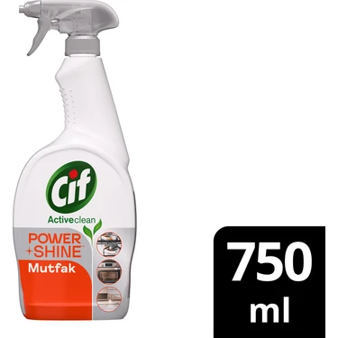 Cif Power & Shine Sprey Mutfak İçin Temizleyici ve Yağ Çözücü 750