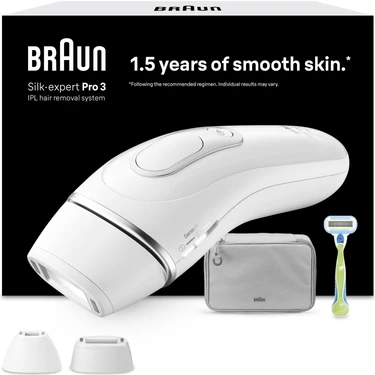 Braun Ipl Silk·expert Pro 3, Evde Tüy Alma, Çanta, Venus Tıraş Makinesi, 2 Başlık Ile,