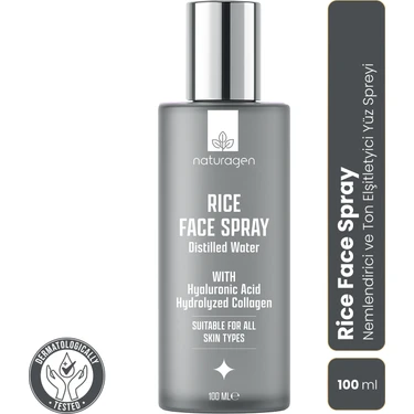 Naturagen Pirinç Özlü Yüz Spreyi 100 ml | Aydınlatıcı, Ton Eşitleyici | Hyaluronik Asit,