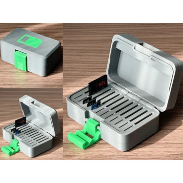 3D Snaxx Hafıza Kartı Saklama Kutusu (Sd & Micro Sd Kart Organizeri) 8X4X2 cm Taşınabilir Koruma