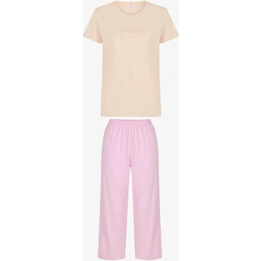 Penti Pembe Roses Pamuklu Kapri Pijama