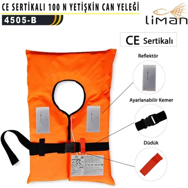Liman Sertifikalı Can Yeleği. 100N. Boyun Tipi Yetişkin Can