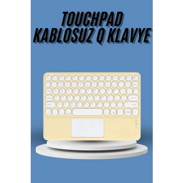 Marsilyan Touchpad Tüm Cihazlara Uyumlu Bluetooth Klavye Touchpad Slim Kablosuz Wifi Q