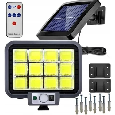 Gaman 144 LED Güneş Enerjili 3 Mod Kumandalı 3.5 mt Kablolu Kaliteli Sensörlü Solar Sokak