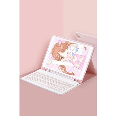 İlkyaz Fashion  iPad 2022 10.9 (10.nesil) Kılıf KC01 Smart Klavyeli Tablet Kılıfı -