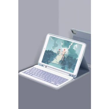 İlkyaz Fashion  iPad Air 11 (2024) Kılıf KC01 Smart Klavyeli Tablet Kılıfı -