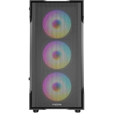 Fazeon F1  Mesh 4X120MM Rainbow Fanlı Matx Bilgisayar Kasası (Psu