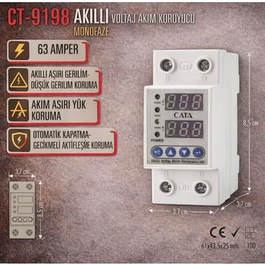 Mny Elektrik Akıllı Voltaj Akım Koruyucu Monofaze