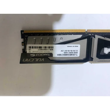 Team T-Force Vulcan Ddr4 8gb 2400MHZ CL16 TLGD48G2400HC16BK Fiyatı