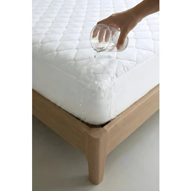 Nart Home Yatak Alezi Pamuklu Kapitone Fitted Full Kenar Sıvı Geçirmez Yatak Koruyucu