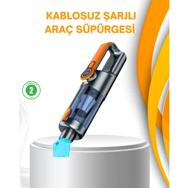 Kompakt Şarjlı El Süpürgesi Kuru ve Sıvı Temizlik 5 Aparatlı -
