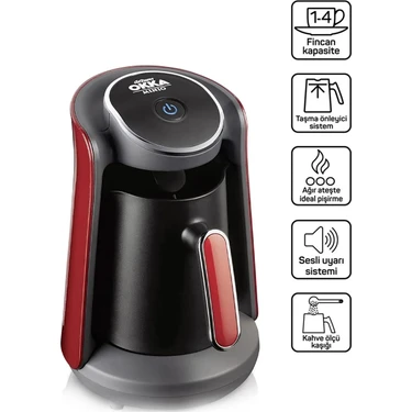 Arzum OK004 Okka Minio Türk Kahvesi Makinesi Taşma Önleyici Sistem, 4 Fincan Kapasiteli,