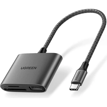 UGREEN Type-C to SD Micro SD/TF + USB 2.0 Kart Okuyucu