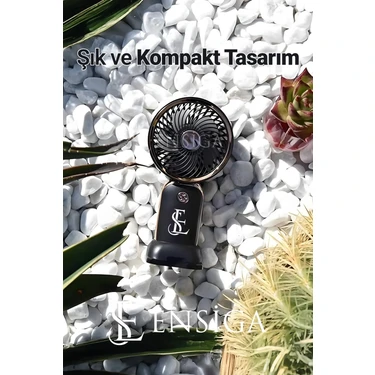 Ensiga Mini Fan Masa ve El Fanı Vantilatörü Şarjlı ve Telefon
