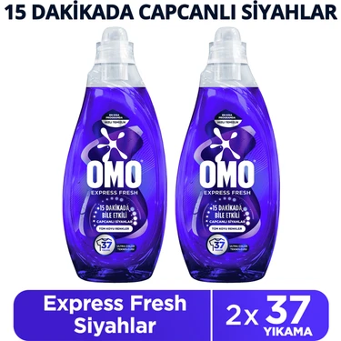 Omo Express Fresh Capcanlı Siyahlar Sıvı Çamaşır Deterjanı 1480ML