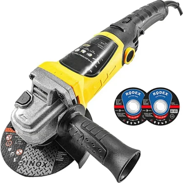 Moonshop Devir Ayarlı Avuç Içi Spiral Taşlama Makinası 3000W 115-125 mm 2 Adet Inox Disk
