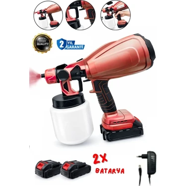 Moonshop 48V Çift Şarjlı Akülü Boya Tabancası Püskürtme Ilaçlama Makinası Her Yerde