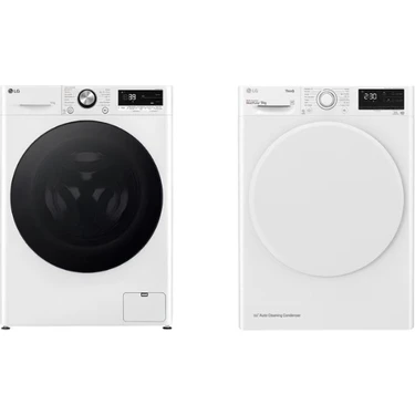Lg F4Y7EYWYW A Enerji Sınıfı Beyaz Çamaşır Makinesi 11 kg + RH90V3AV0N A Enerji Sınıfı Kurutma