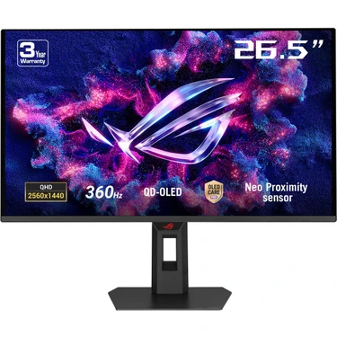Asus Rog Strix OLED XG27AQDNG 26.5 Inç 360Hz 0.03MS 2k Qhd Adaptive Sync Qd-Oled Pivot Gaming
