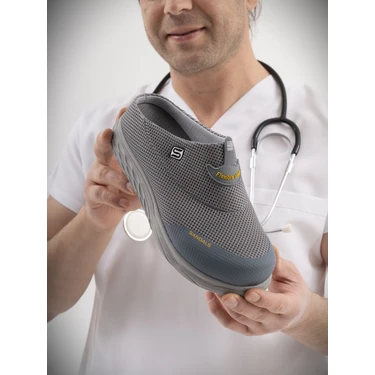 Sandal Spor Erkek Ortopedik File Sabo Doktor Hemşire Hastane Aşçı Terliği SS001-0558
