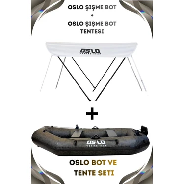 Oslo Fishing Team Kamuflaj 0.90MM Şişme Bot ve Tente