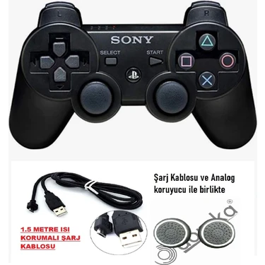 Byoztek Ps3 Dualshock Gamepad Yeni Nesil Kol Controller Oyun Kolu Ps3 + Pc + 1.5 mt Şarj