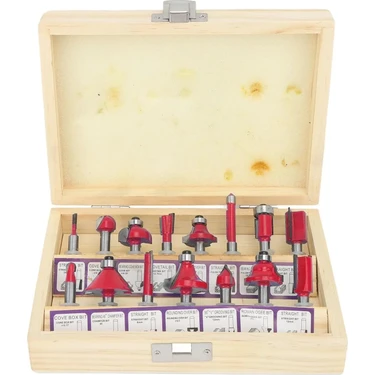 Moonshop 12 Parça Ahşap Oyma Freze Uç Takımı 6 mm Ahşap Çantalı Set ile Kesme İhtiyaçlarınızı