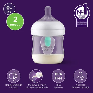 Philips Avent Anti-kolik Biberon 125 ml, 0+ Ay,
