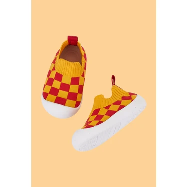 Mumenim Guula Unisex Bebek&çocuk Bej-Vizon Rahat Kaydırmaz Ortopedik Taban Ilk Adım Spor