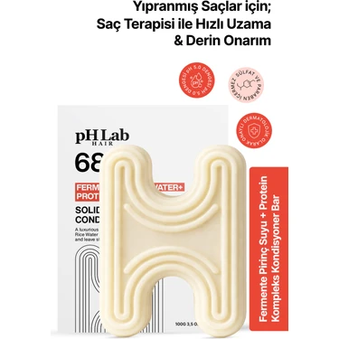 Ph Lab Phlab Hair Fermente Pirinç Suyu & Protein Complex Kondisyoner Bar, Onarıcı, Hızlı Uzama