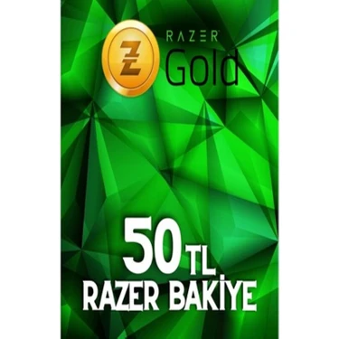 Razer Gold 50 TL Dijital Oyun Pinleri Türkiye Menşeli Hızlı Teslimat ve Kullanım
