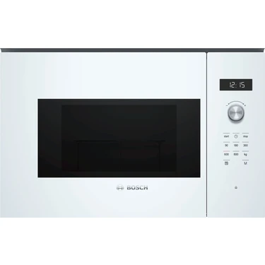 Bosch BFL524MW0 Ankastre Mikrodalga Fırın 800 W Beyaz Renkli Mekanik Kontrol